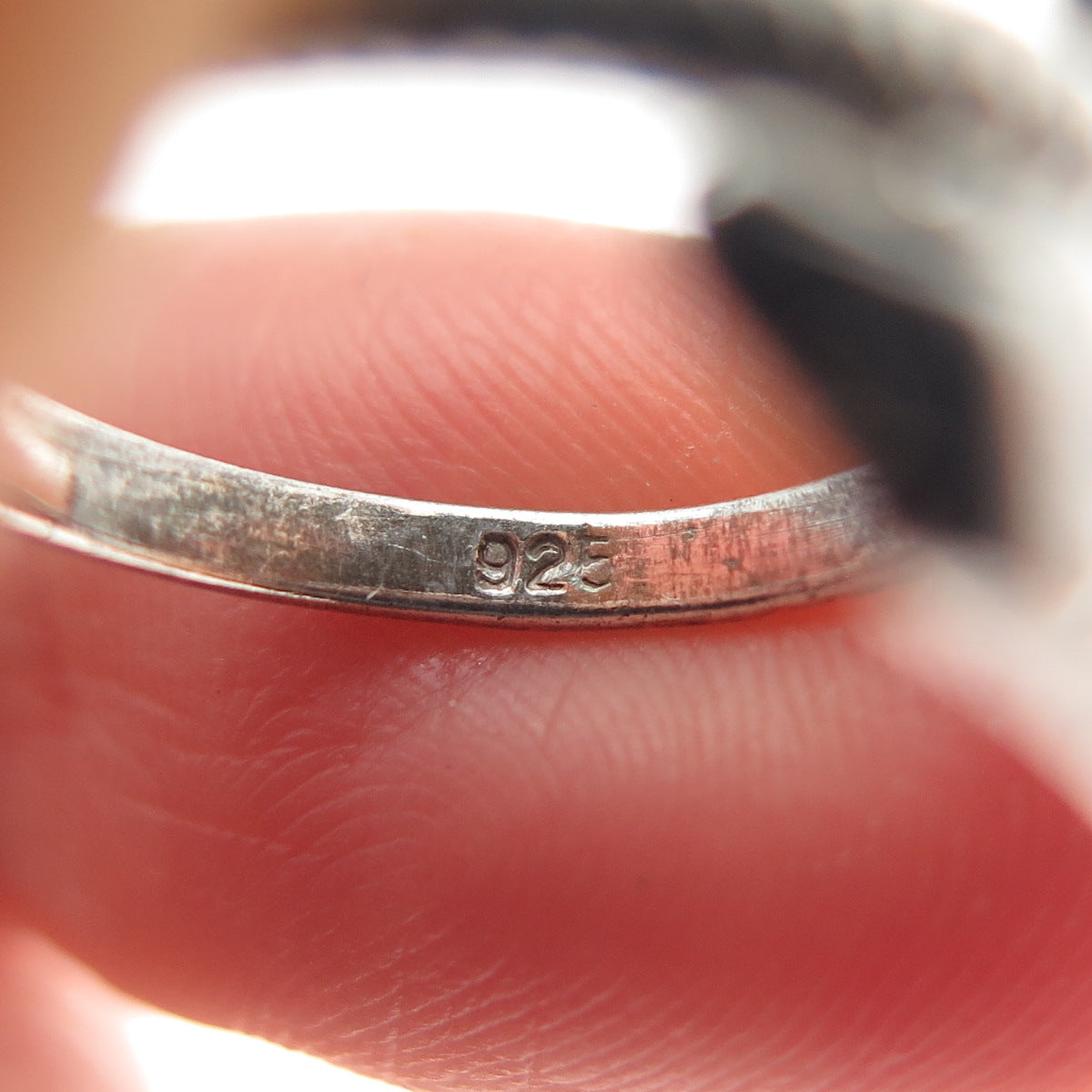925 Sterling Silver Vintage Snake Oxidized Ring Size 5.5