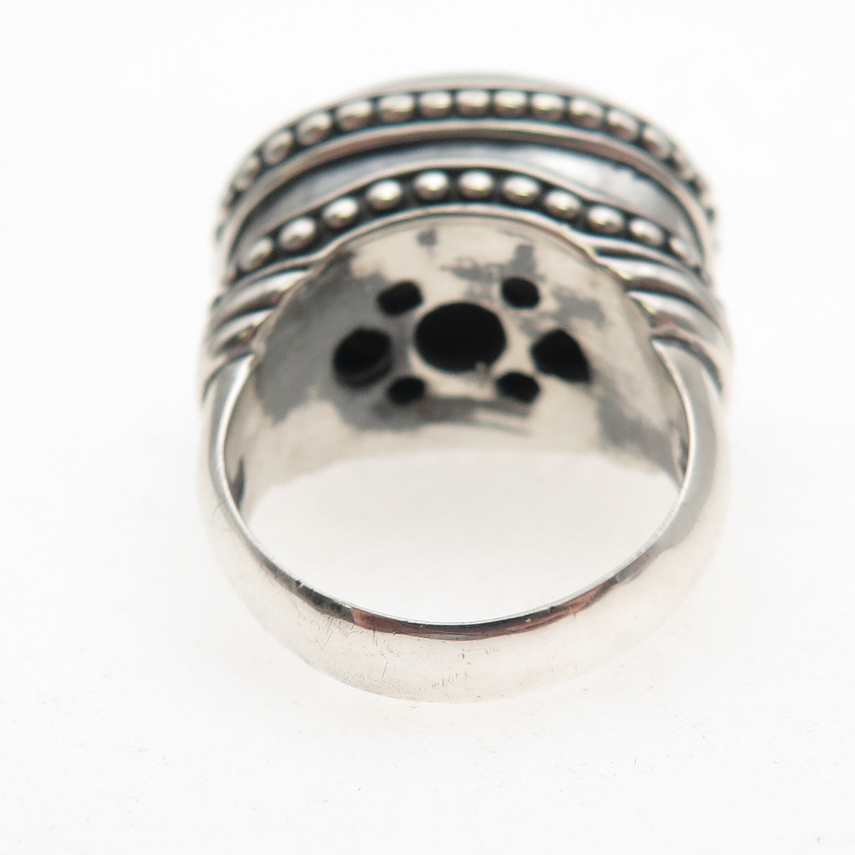 EXEX by Claudia Agudelo 925 Sterling Vintage Real Buffalo Turquoise Ring Size 6