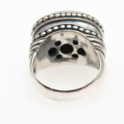 EXEX by Claudia Agudelo 925 Sterling Vintage Real Buffalo Turquoise Ring Size 6