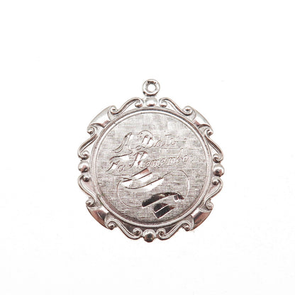 Griffith & Sons 925 Sterling Silver Vintage A Date To Remember Charm Pendant