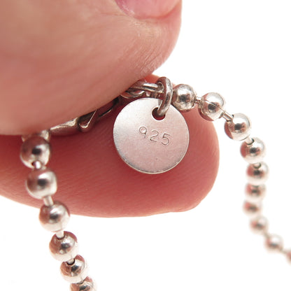 Tiffany & Co. 925 Sterling Silver Vintage Ball Beaded Chain Necklace 32"