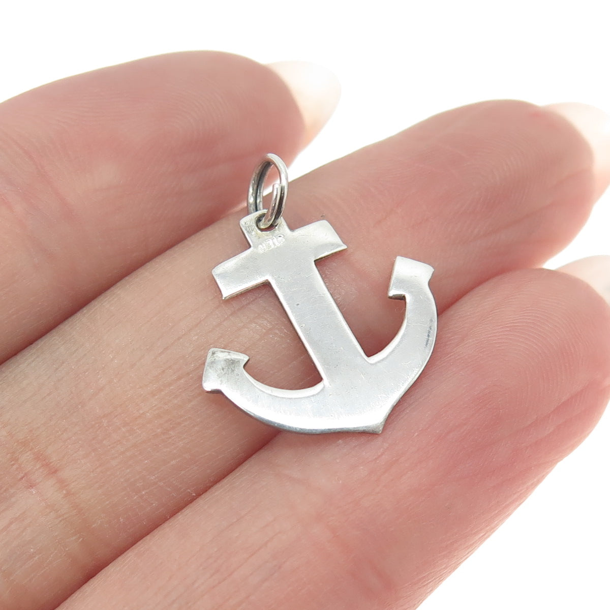 925 Sterling Silver Vintage Anchor Charm Pendant