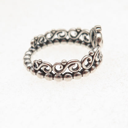 Pandora 925 Sterling Silver C Z My Princess Tiara Ring Size 5.75
