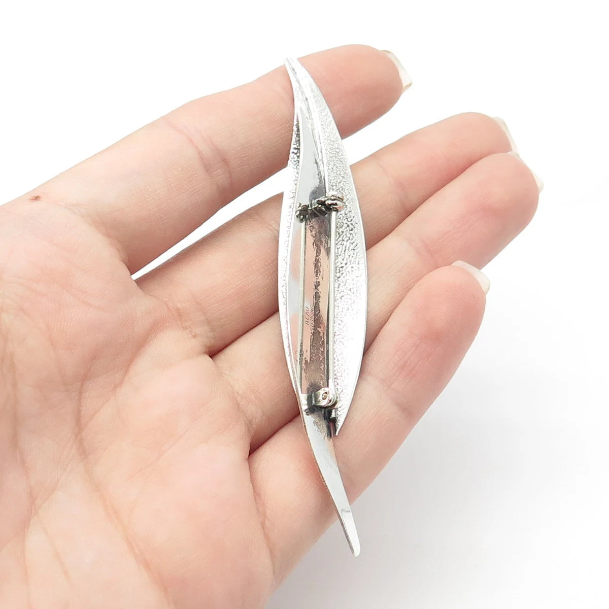 925 Sterling Silver Vintage Beau Leaf Pin Brooch