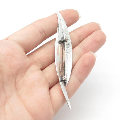 925 Sterling Silver Vintage Beau Leaf Pin Brooch