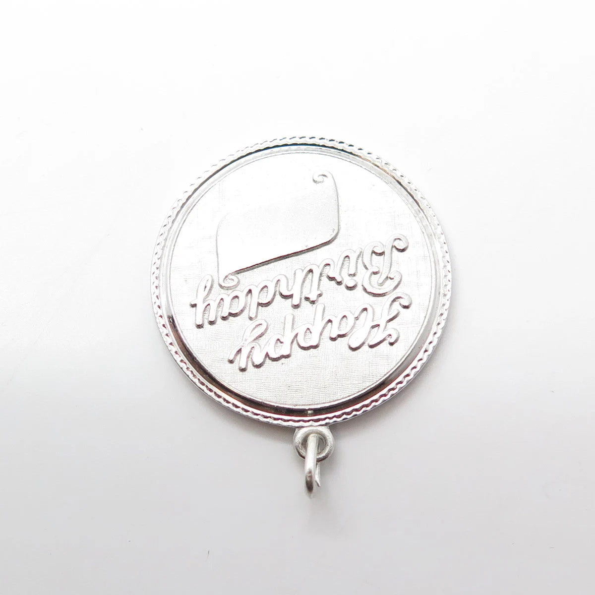 925 Sterling Silver Vintage Griffith & Sons Co "Happy Birthday" Charm Pendant