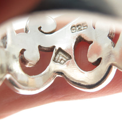 SILPADA 925 Sterling Silver Vintage Modernist Swirl Ring Size 8.75