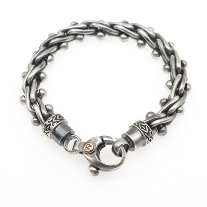 Rodney de Gruchy 925 Sterling Silver Vintage Modernist Link Bracelet 6.5"