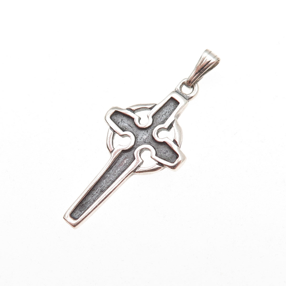 Michal Golan 925 Sterling Silver Vintage Celtic Cross Oxidized Charm Pendant