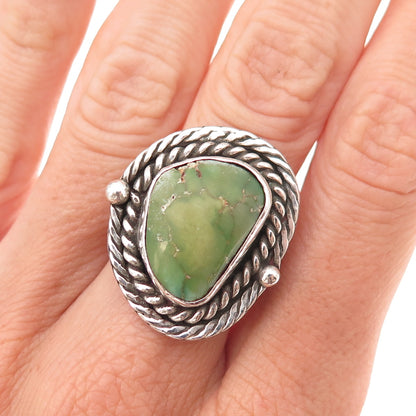 Old Pawn Sterling Silver Vintage Southwestern Royston Turquoise Ring Size 6.75