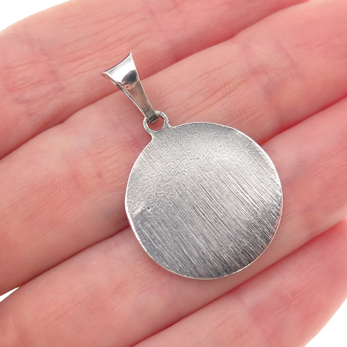 925 Sterling Silver Vintage Italy Saint Lazarus Oxidized Charm Pendant