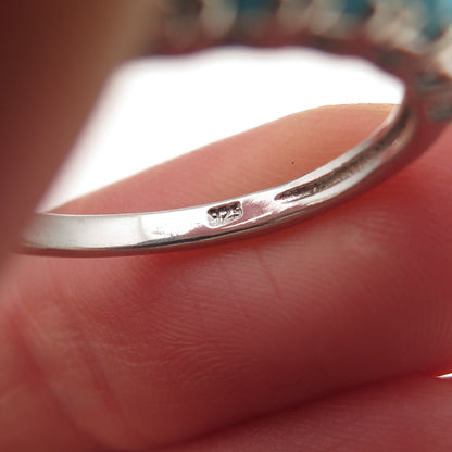 Chuck Clemency 925 Sterling Silver Real Sleeping Beauty Turquoise Ring Size 8.25
