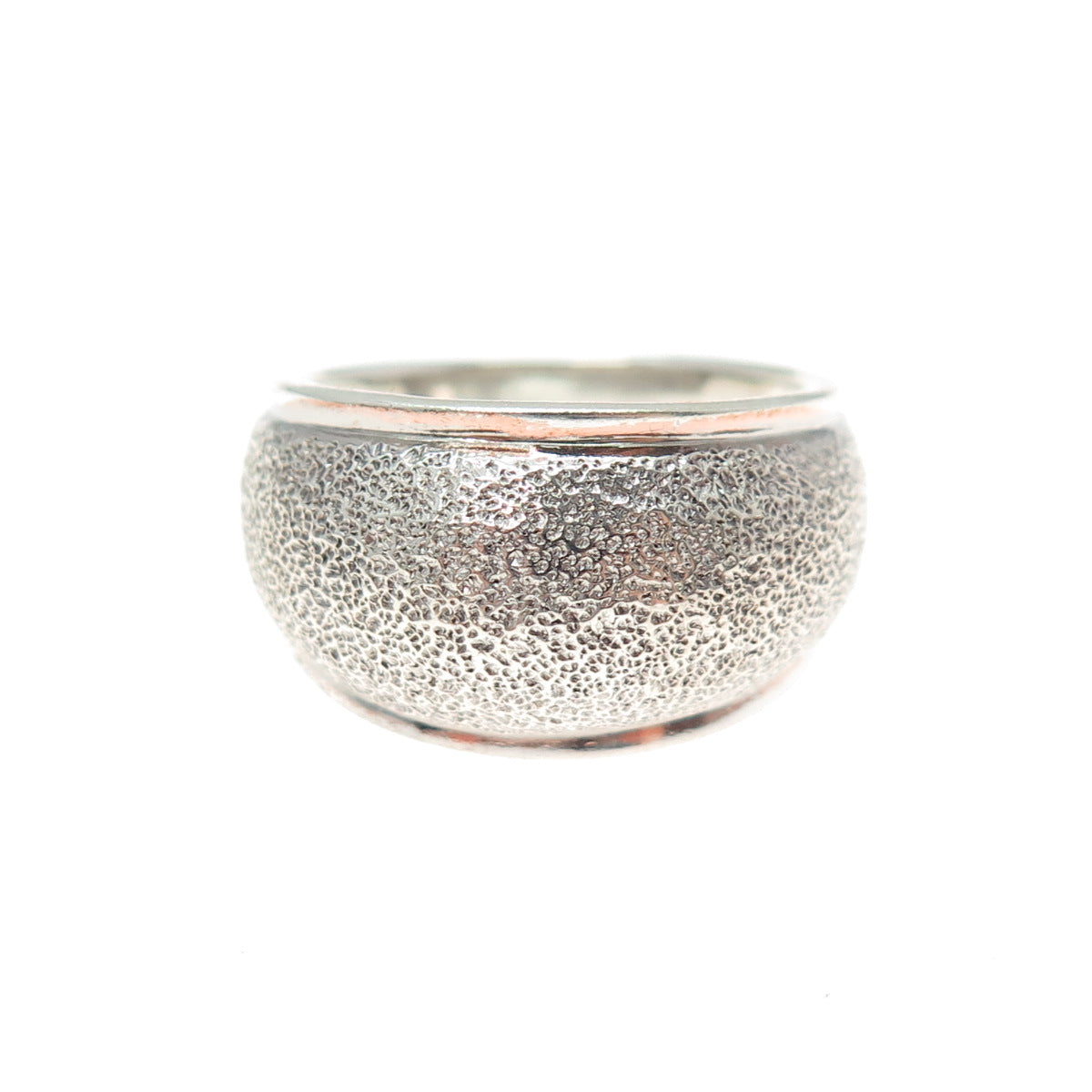 CHARLES WINSTON 925 Sterling Silver Vintage Modernist Dome Ring Size 8