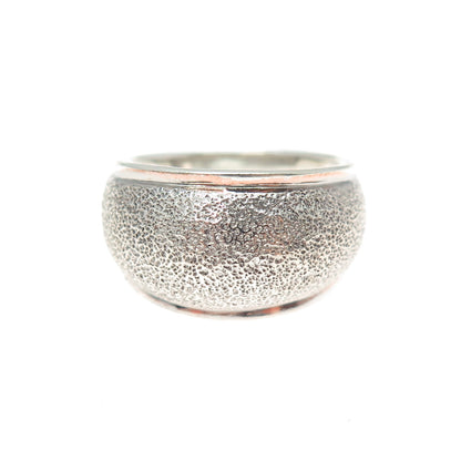CHARLES WINSTON 925 Sterling Silver Vintage Modernist Dome Ring Size 8