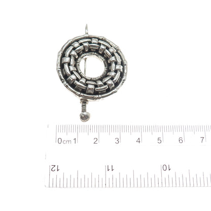 JOHN HARDY 925 Sterling Silver Vintage Celtic Woven Bamboo Pin Brooch