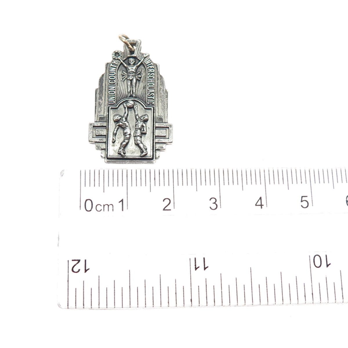 925 Sterling Silver Vintage 1964 Union County Interscholastic Medal Pendant