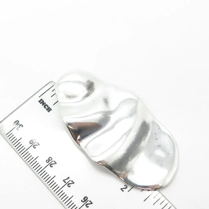 925 Sterling Silver Vintage Concaved Pendant