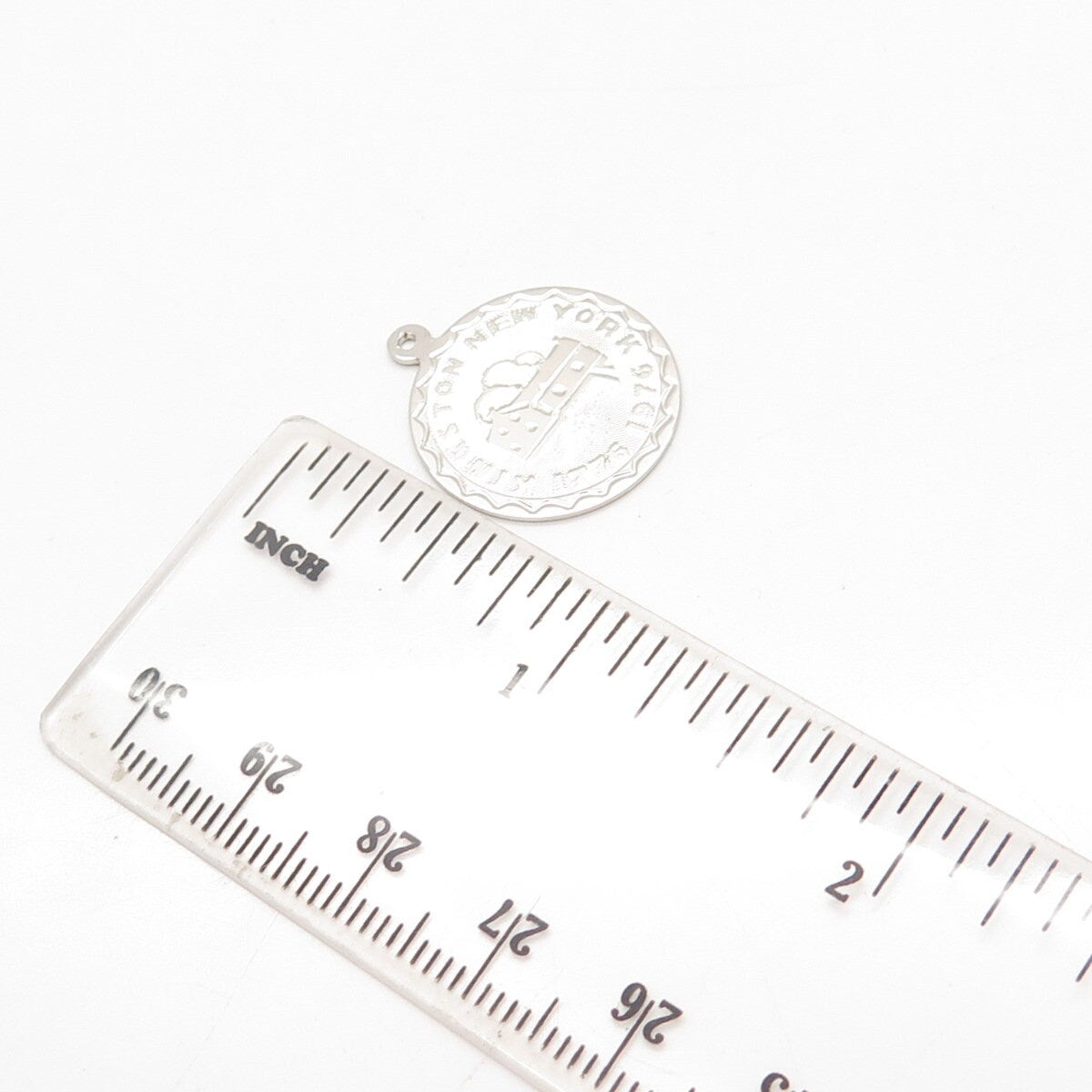 925 Sterling Silver Vintage Kingston New York 1776 - 1976 Round Pendant