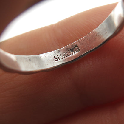 925 Sterling Silver Vintage Oval-Cut C Z Celtic Woven Ring Size 6