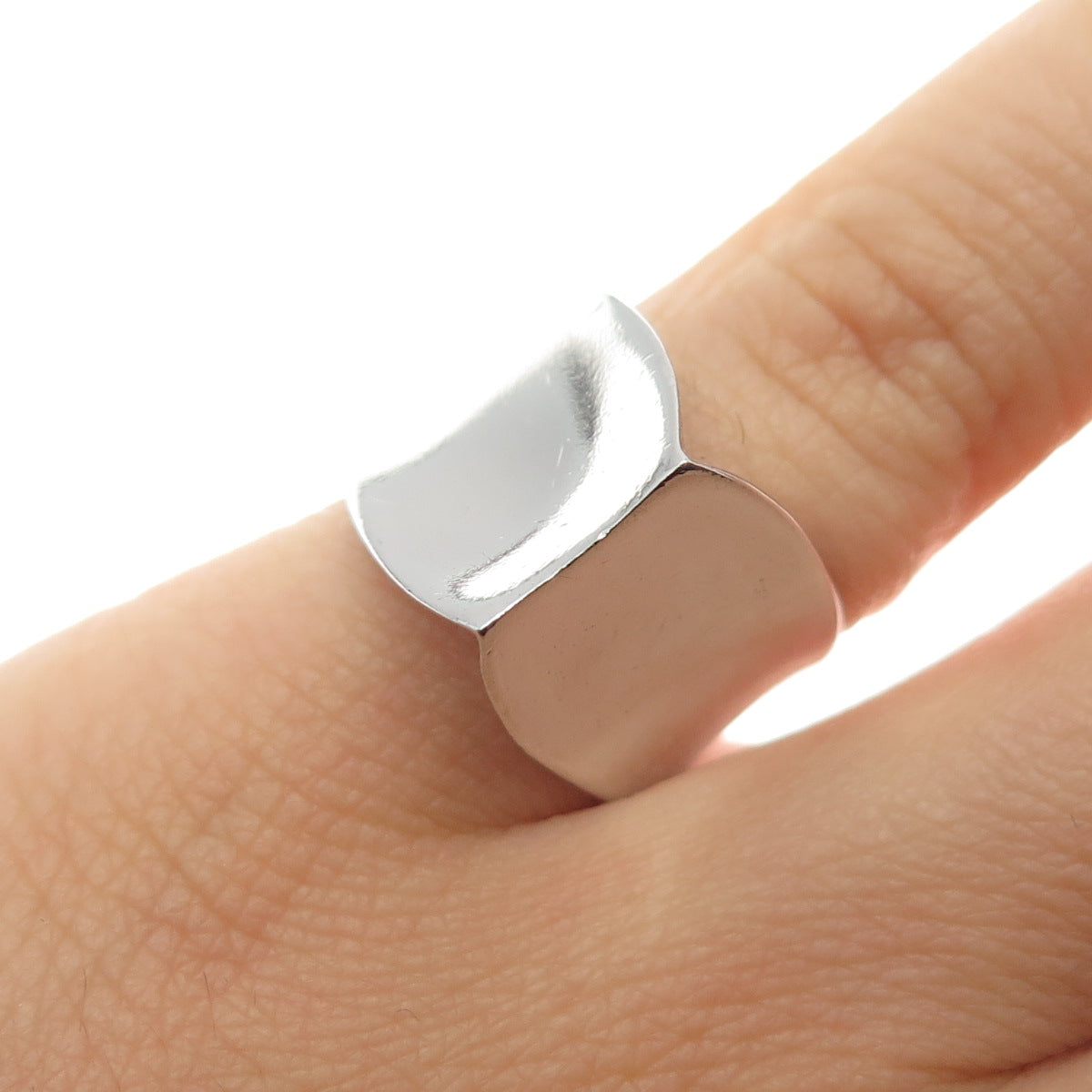Joseph Esposito 925 Sterling Silver Vintage Modernist Ring Size 5
