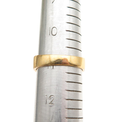 925 Sterling Silver Gold Plated Real Round-Cut Moissanite Ring Size 11