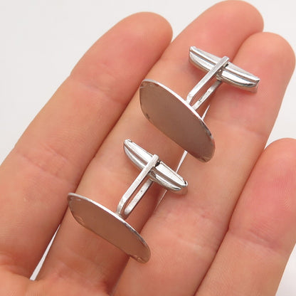 925 Sterling Silver Vintage Rectangle Cufflinks