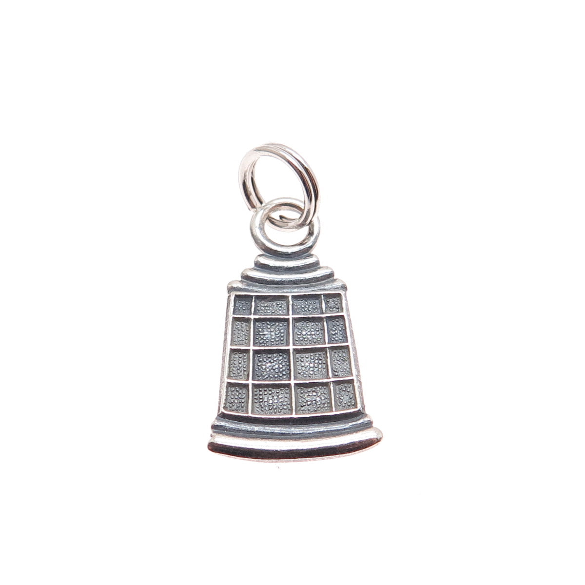 KJM CO. 925 Sterling Silver Vintage Lighthouse Oxidized Minimalist Charm Pendant