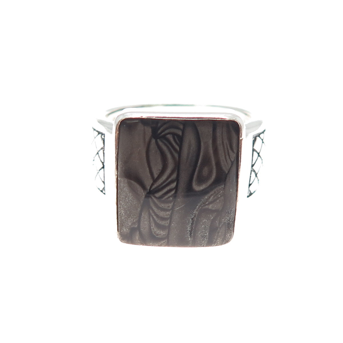 PHLD PlayHardLookDope 925 Sterling Silver Real Jasper Ring Size 10.75