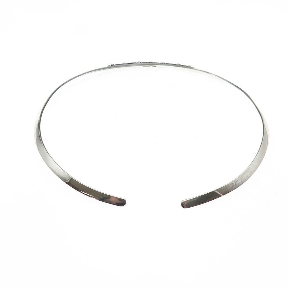Sajen 925 Sterling Silver Vintage Modernist Swirl Choker Necklace 14-16"
