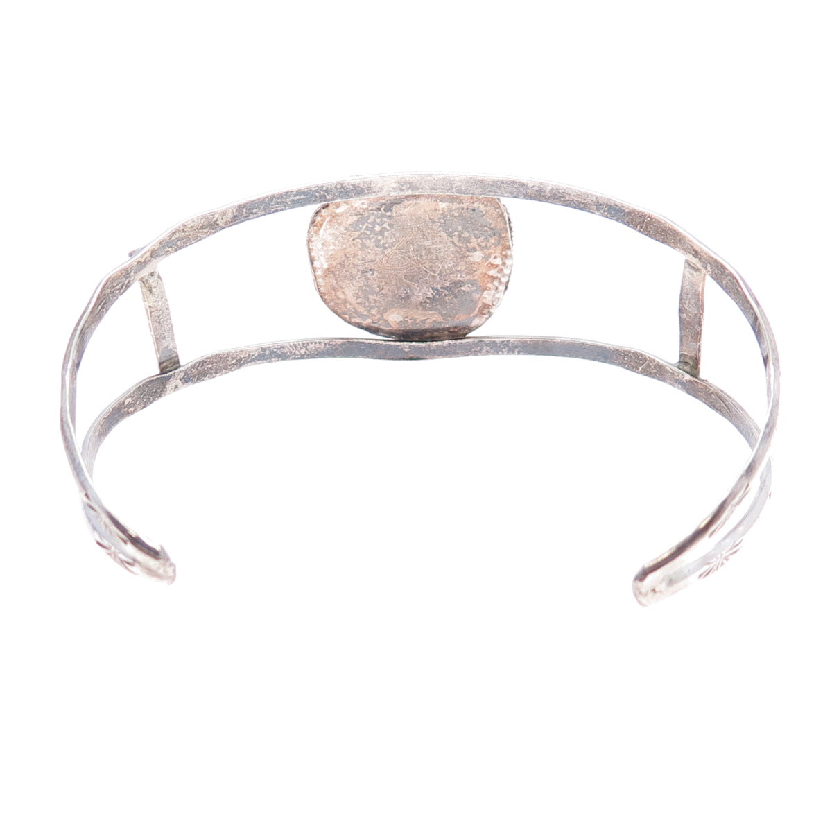 Bobby Cleveland Navajo Old Pawn 925 Sterling Turquoise Adjustable Bracelet 7"