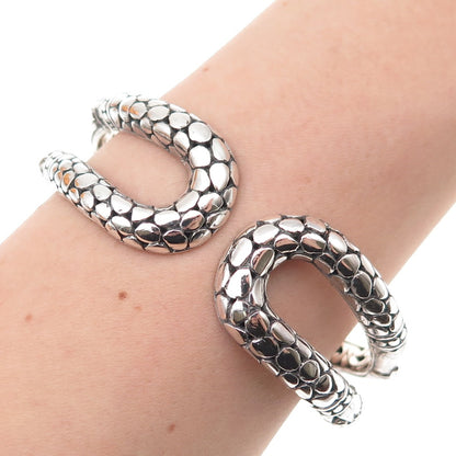 Sarda 925 Sterling Silver Vintage Kali Dotted Bamboo Bracelet 6.75"