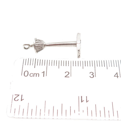 REMBRANDT RJL 925 Sterling Silver Vintage Calgary Tower 3D Mini Charm Pendant