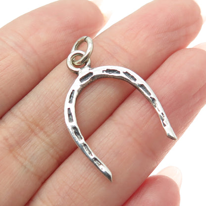 925 Sterling Silver Vintage Horseshoe For Good Luck Charm Pendant