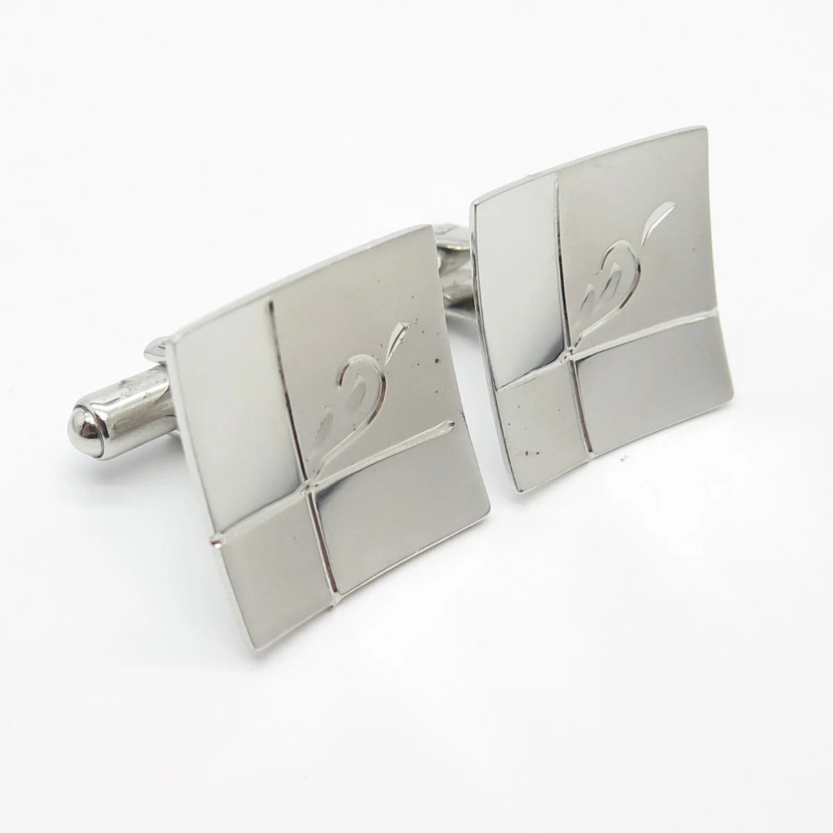 925 Sterling Silver Vintage Square Cufflinks