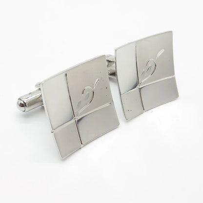 925 Sterling Silver Vintage Square Cufflinks