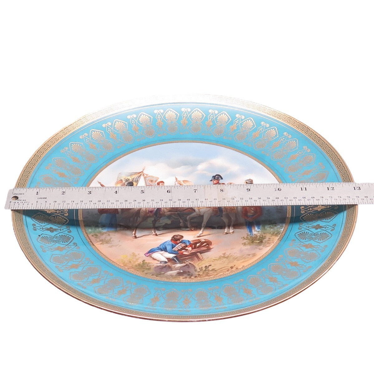 NAPOLEON Antique 1900's France Porcelain Battle of Austerlitz Cabinet Plate #27