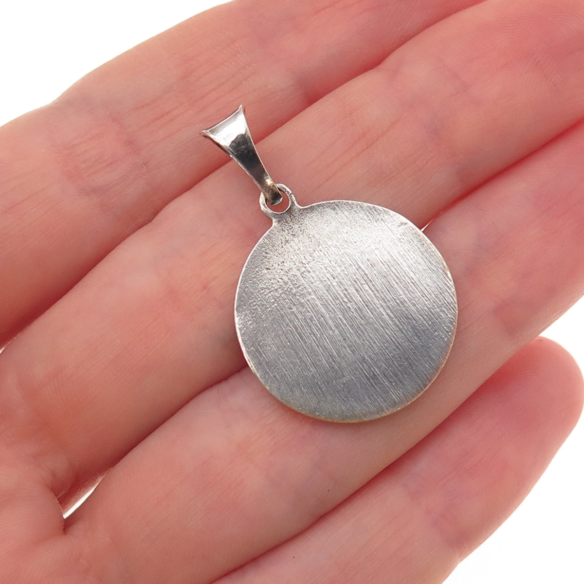 925 Sterling Silver Vintage Italy Saint Lazarus Oxidized Charm Pendant