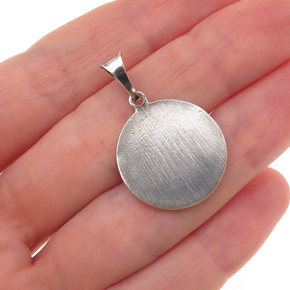 925 Sterling Silver Vintage Italy Saint Lazarus Oxidized Charm Pendant