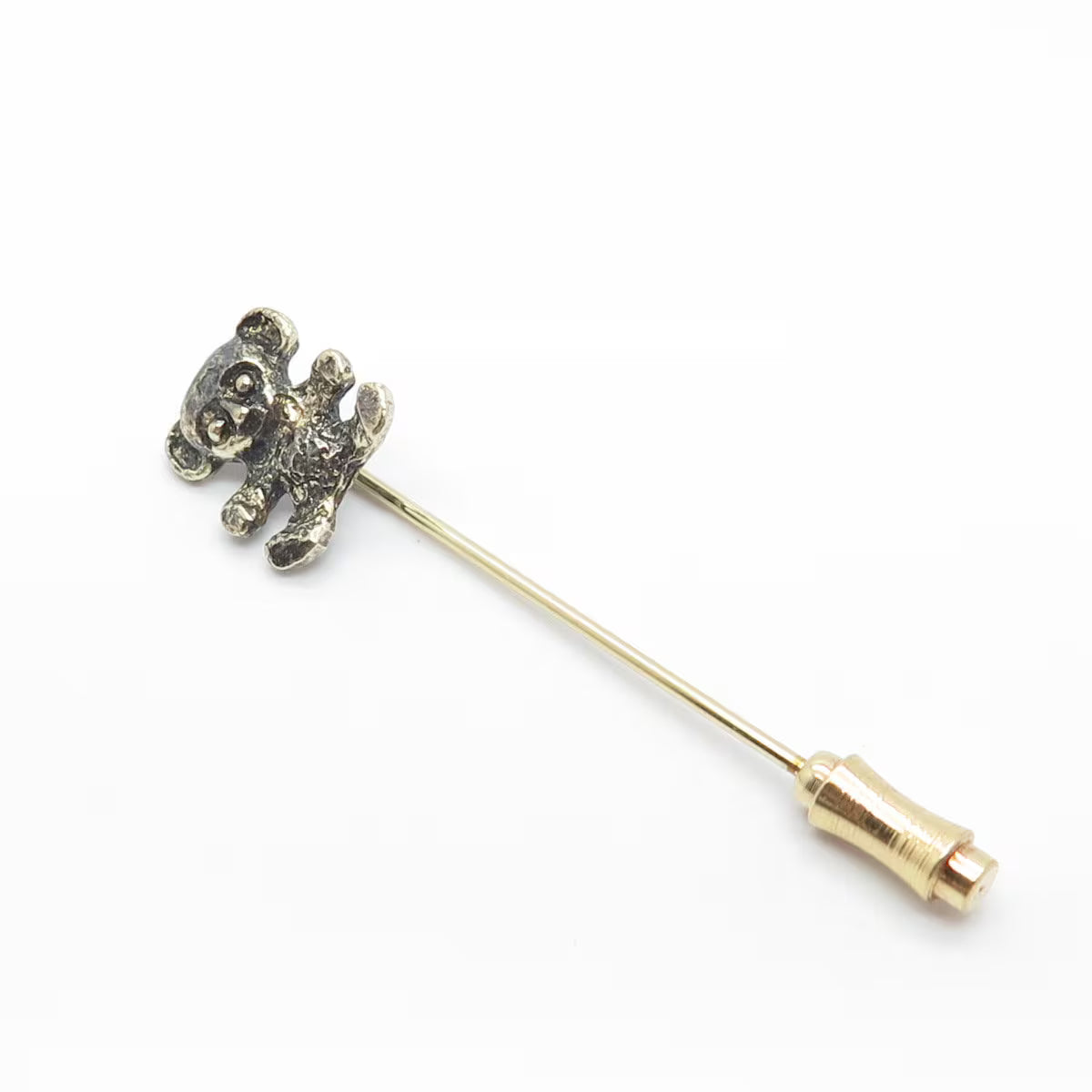 925 Sterling Silver Gold Plated Vintage Coala Lapel Pin