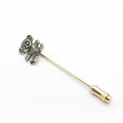 925 Sterling Silver Gold Plated Vintage Coala Lapel Pin