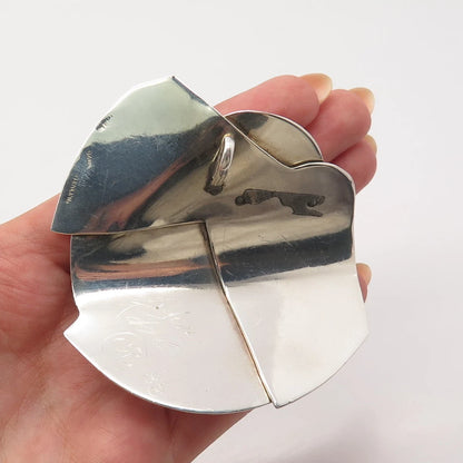 925 Sterling Silver Vintage Mexico John Rake Modernist Slide Pendant