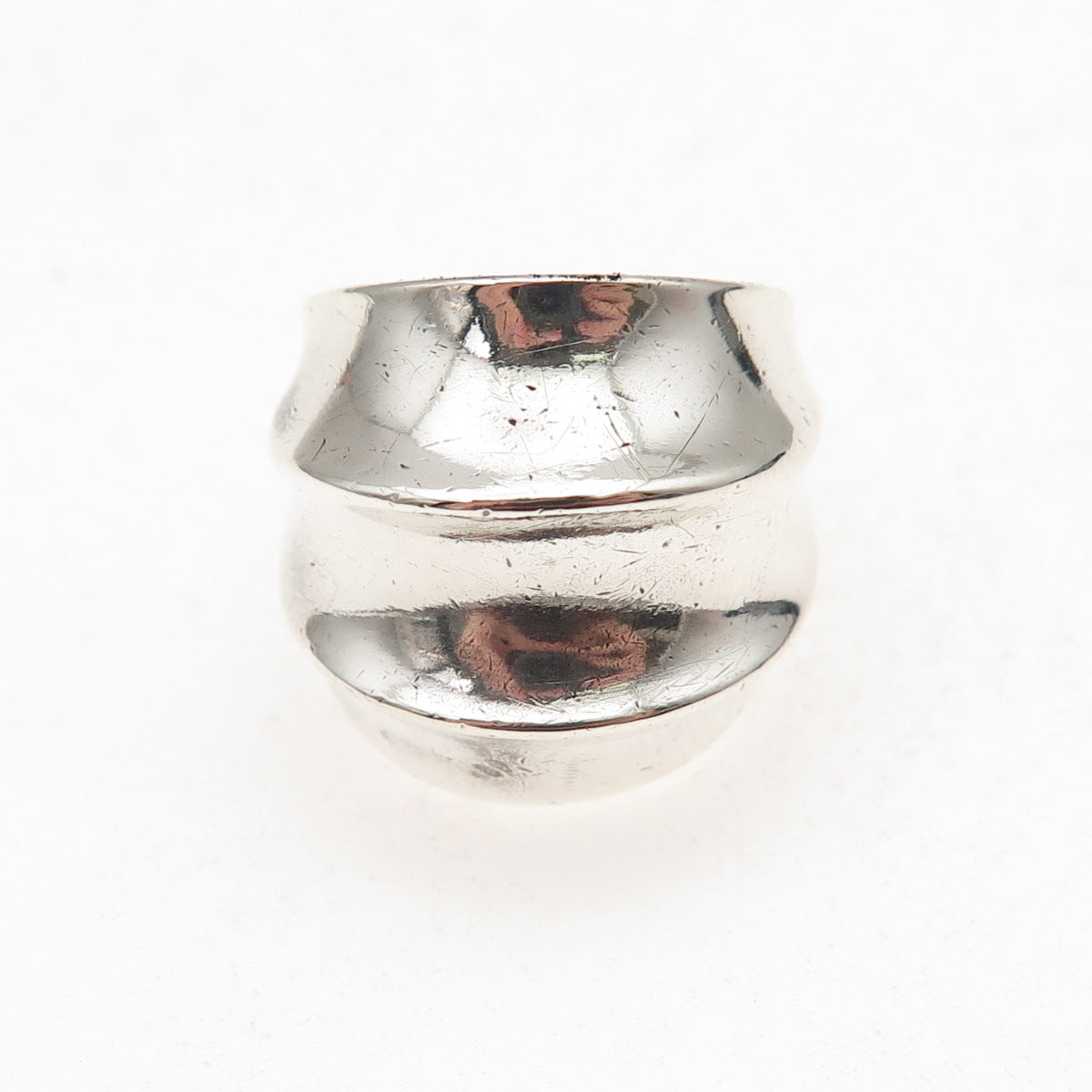 925 Sterling Silver Vintage Modernist Oxidized Ring Size 6.5