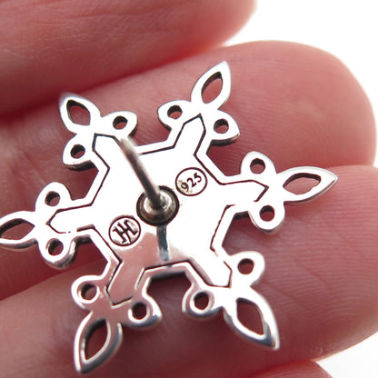 JOHN HARDY 925 Sterling Silver Snowflake Tie Tack / Lapel Pin