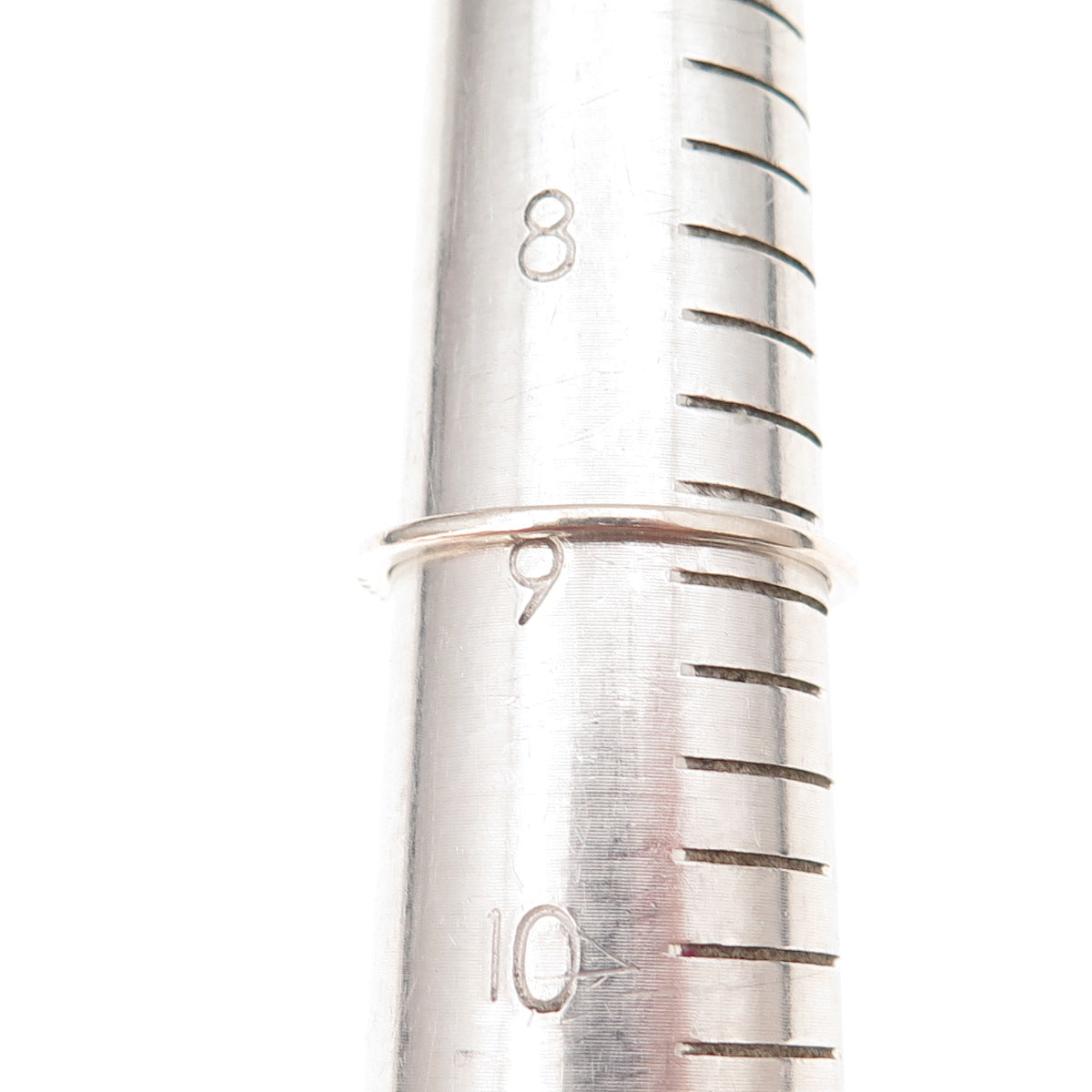 925 Sterling Silver Round-Cut C Z Stackable Ring Size 9