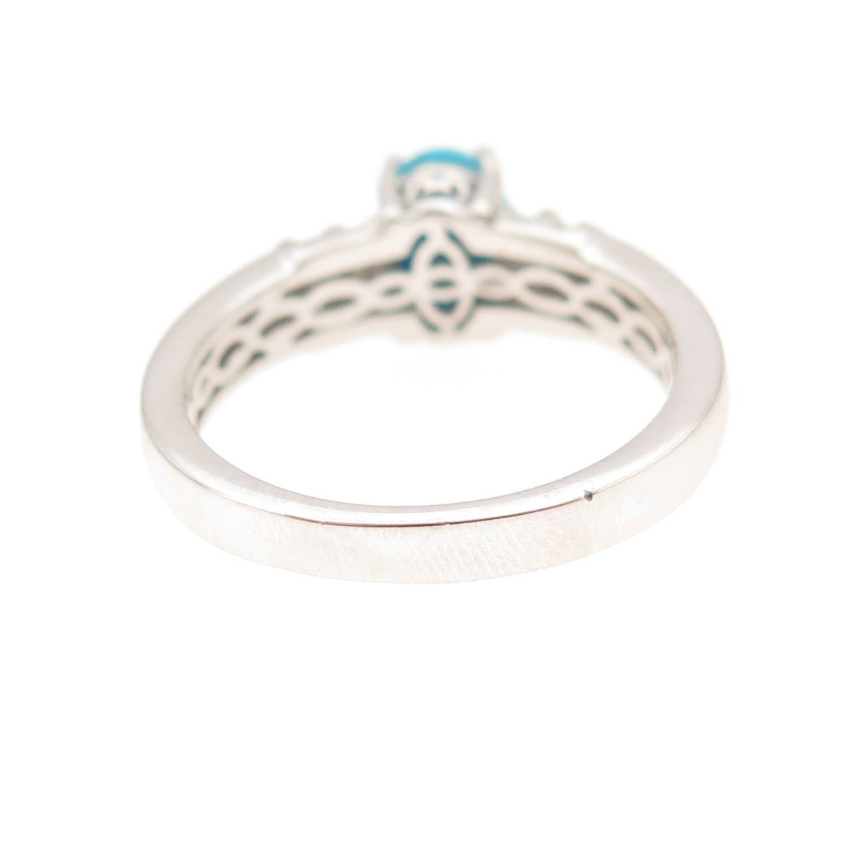 Chuck Clemency 925 Sterling Silver Real Diamond & Turquoise Ring Size 8.25