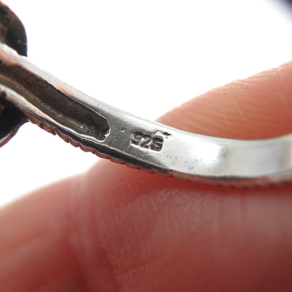 925 Sterling Silver Vintage Snake Oxidized Ring Size 6.25