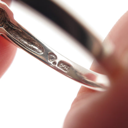 AVON 925 Sterling Silver Vintage Real Jade & Blue Topaz Ring Size 10