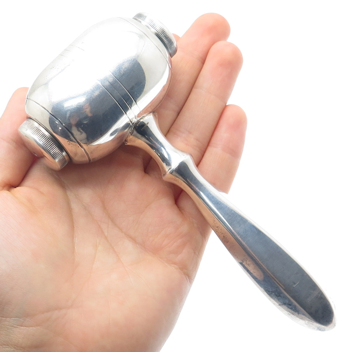 925 Sterling Silver Antique Art Deco Gavel Salt & Pepper Shaker
