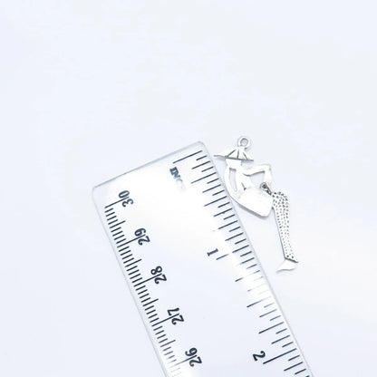 925 Sterling Silver Vintage Man Modernist Pendant