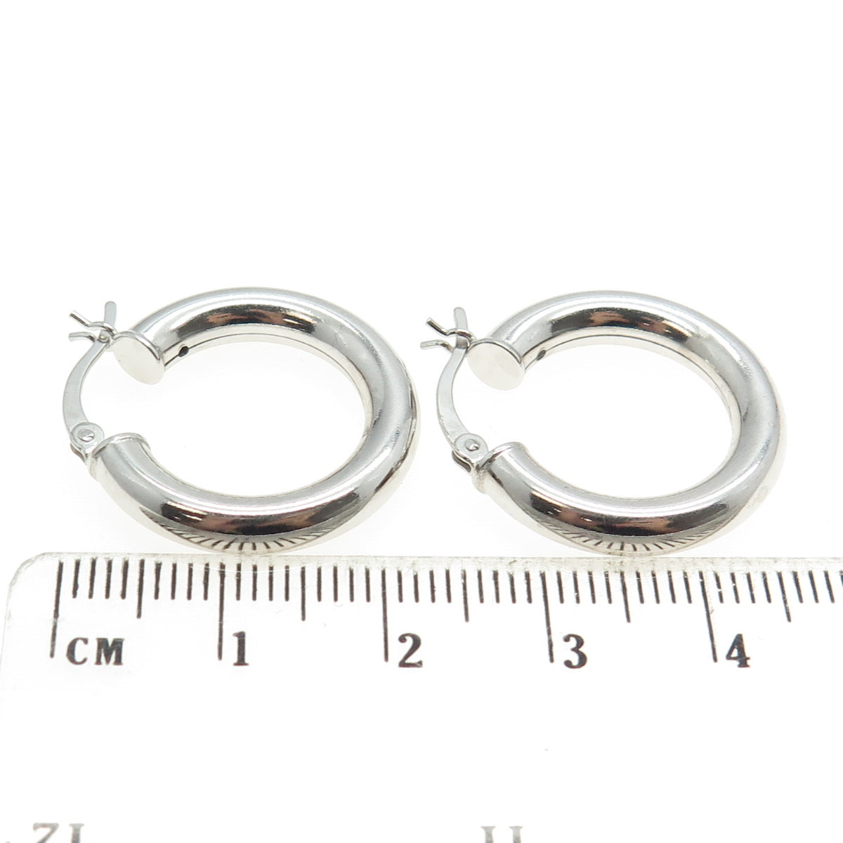 925 Sterling Silver Small Tube Hoop Earrings